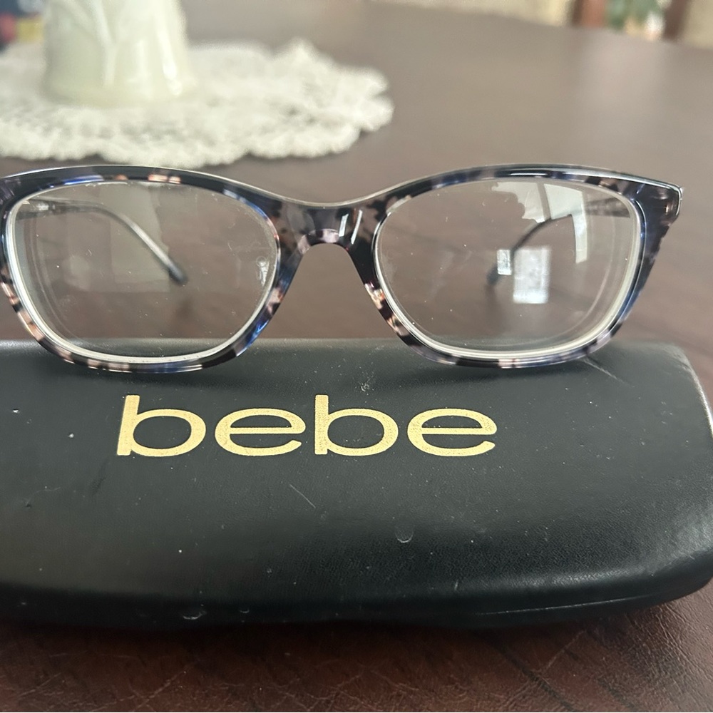 Bebe Eyeglasses with Black and White Frame